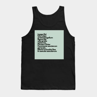 latin summary of the faith, green Tank Top